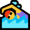 Woman Swimming emoji on Microsoft